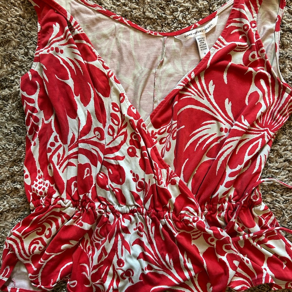 Diane Von Furstenberg Silk Wrap Top